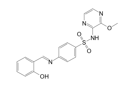 4-([(E)-(2-Hydroxyphenyl)methylidene]amino)-N-(3-methoxy-2-pyrazinyl)benzenesulfonamide