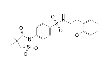 benzenesulfonamide, 4-(4,4-dimethyl-1,1-dioxido-3-oxo-2-isothiazolidinyl)-N-[2-(2-methoxyphenyl)ethyl]-