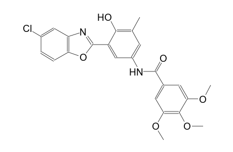 N-[3-(5-chloro-1,3-benzoxazol-2-yl)-4-hydroxy-5-methylphenyl]-3,4,5-trimethoxybenzamide