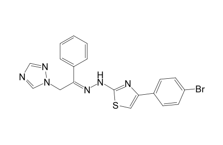 4-(4-bromophenyl)-N-[(E)-[1-phenyl-2-(1,2,4-triazol-1-yl)ethylidene]amino]-1,3-thiazol-2-amine