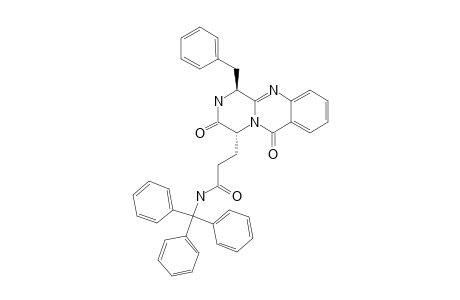 N-TRITYL-VERRUCINE-B;(1R,4S)-1,3,4,6-TETRAHYDRO-3,6-DIOXO-1-(PHENYLMETHYL)-2H-PYRAZINO-[2,1-B]-QUINAZOLINE-4-(N-TRITYL)-PROPANAMIDE