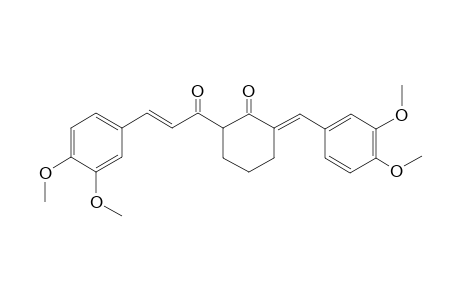 2-[(E)-3-(3,4-Dimethoxyphenyl)acryloyl]-6-[1-(3,4-dimethoxyphenyl)meth-(E)-ylidene]cyclohexanone