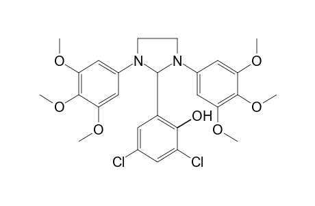 2-[1,3-bis(3,4,5-trimethoxyphenyl)-2-imidazolidinyl]-4,6-dichlorophenol