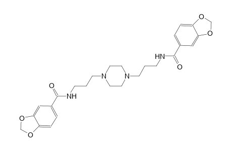 N-[3-(4-{3-[(1,3-benzodioxol-5-ylcarbonyl)amino]propyl}-1-piperazinyl)propyl]-1,3-benzodioxole-5-carboxamide