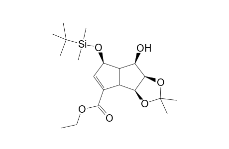 (7R,8S)-4-exo-[(tert-Butyldimethylsilyl)oxy]-2-carbethoxy-7,8-(isopropylidenedioxy)bicyclo[3.3.0]oct-2-en-6-exo-ol
