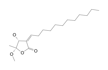 LITSEAKOLIDE_I;(2-Z,3-R,4-S)-2-DODECYLIDENE-3-HYDROXY-4-METHOXY-4-METHYLBUTANOLIDE