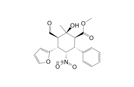 3-Formyl-4-furyl-2-hydroxy-2-methyl-5-nitro-6-phenylcyclohexanecarboxylic acid methyl ester