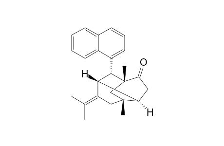 (+)-(1R,2R,3S,6R,7R)-1,6-Dimethyl-4-isopropylidene-2-(2-1-naphthyl)tricyclo[4.3.1.0(3,7)]decan-9-one