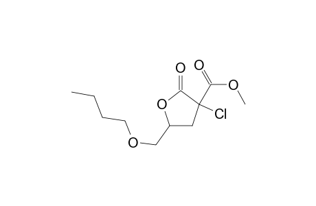 3-Furancarboxylic acid, 5-(butoxymethyl)-3-chlorotetrahydro-2-oxo-, methyl ester