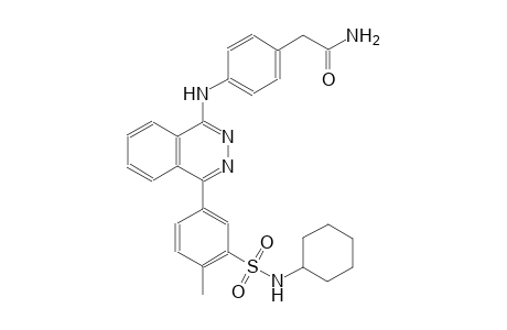 2-{4-[(4-{3-[(cyclohexylamino)sulfonyl]-4-methylphenyl}-1-phthalazinyl)amino]phenyl}acetamide
