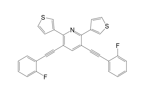 3,5-Bis[(2-fluorophenyl)ethynyl]-2,6-di(thiophen-3-yl)pyridine