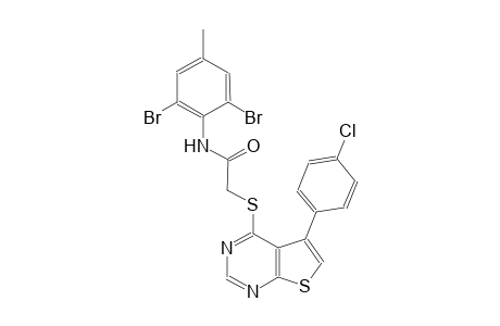 2-{[5-(4-chlorophenyl)thieno[2,3-d]pyrimidin-4-yl]sulfanyl}-N-(2,6-dibromo-4-methylphenyl)acetamide