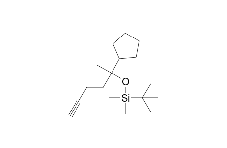 Tert-Butyl-(1-cyclopentyl-1-methylpent-4-ynyloxy)-dimethylsilane
