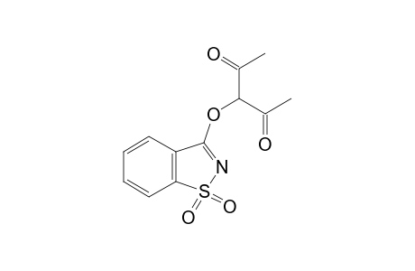 3-[(1,1-diketo-1,2-benzothiazol-3-yl)oxy]pentane-2,4-dione