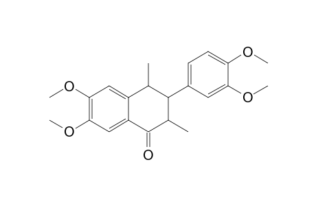2,3-Dimethoxy-5,7-dimethyl-6-(3,4-dimethoxyphenyl)-5,6,7,8-tetrahydronaphthalene-8-one