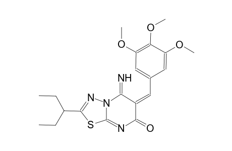 (6E)-2-(1-ethylpropyl)-5-imino-6-(3,4,5-trimethoxybenzylidene)-5,6-dihydro-7H-[1,3,4]thiadiazolo[3,2-a]pyrimidin-7-one