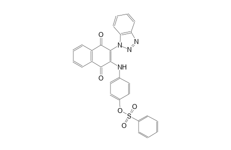 4-{[3-(1H-1,2,3-benzotriazol-1-yl)-1,4-dioxo-1,4-dihydro-2-naphthalenyl]amino}phenyl benzenesulfonate