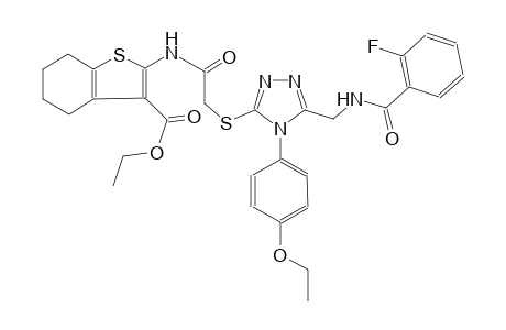 benzo[b]thiophene-3-carboxylic acid, 2-[[[[4-(4-ethoxyphenyl)-5-[[(2-fluorobenzoyl)amino]methyl]-4H-1,2,4-triazol-3-yl]thio]acetyl]amino]-4,5,6,7-tetrahydro-, ethyl ester