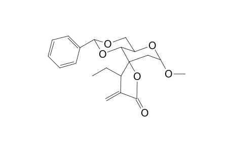 Methyl 4,6-O-Benzylidene-2-deoxy-3-C-[(1S)-2-carboxy-1-ethyl-2-propenyl)-.alpha.,D-ribo-hexopyranoside-.gamma.-lactone