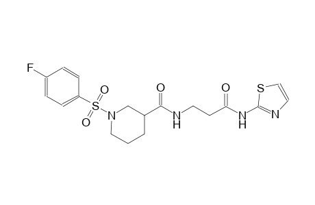 3-piperidinecarboxamide, 1-[(4-fluorophenyl)sulfonyl]-N-[3-oxo-3-(2-thiazolylamino)propyl]-