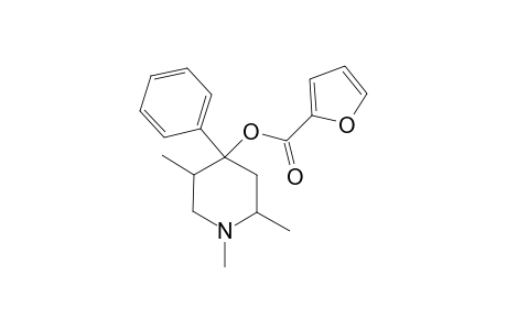 1,2,5-trimethyl-4-phenylpiperidin-4-yl furan-2-carboxylate