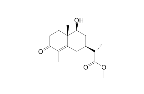 (2S)-2-[(2S,4S,4aS)-4-hydroxy-4a,8-dimethyl-7-oxo-1,2,3,4,5,6-hexahydronaphthalen-2-yl]propanoic acid methyl ester