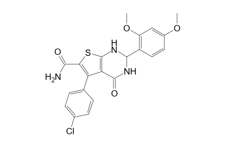 5-(4-Chlorophenyl)-1,2,3,4-tetrahydro-2-(2,4-dimethoxyphenyl)-4-oxothieno[2,3-d]-pyrimidine-6-carboxamide