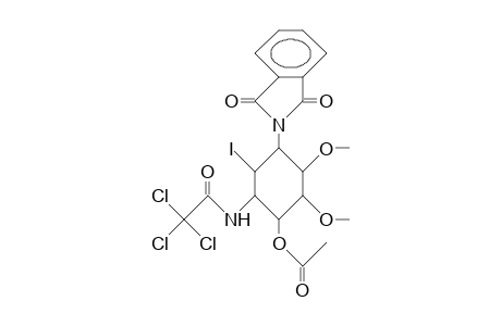(.+-.)-3T-Iodo-5c,6T-dimethoxy-4c-phthalimido-2c-trichloroacetamido-cyclohexyl acetate