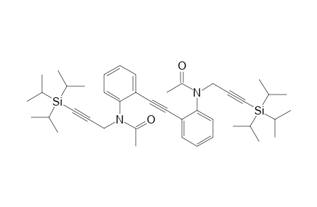 N,N'-[(Ethynediyl)dibenzene-2,1-diyl]-bis{N-[3'-(triisopropylsilyl)prop-2'-yn-1'-yl]-acetamide}