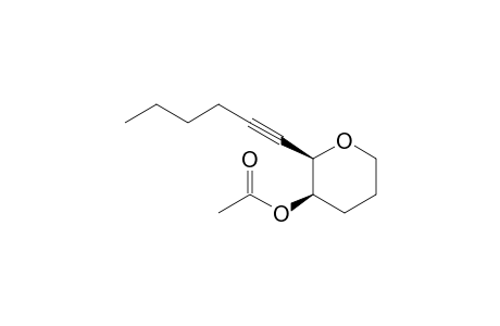 (2R*,3R*)-3-Acetoxy-2-(1-hexynyl)tetrahydropyran