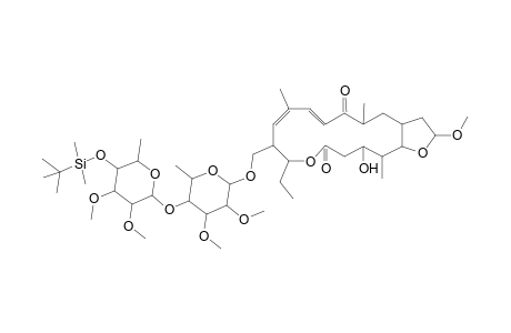 Tylonolide, 20-deoxo-5-deoxy-23-O-[6-deoxy-4-O-[6-deoxy-4-O-[(1,1-dimethylethyl)d imethylsilyl]-2,3-di-O-methyl-.beta.-D-allopyranosyl]-2,3-di-O-methyl -.alpha.-D-allopyranosyl]-5,20-epoxy-20-methoxy-