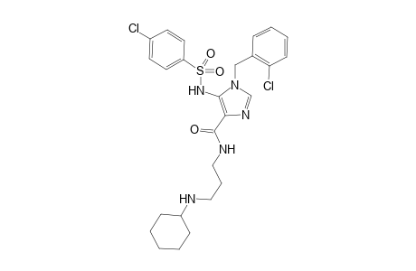 1-(2-Chlorophenylmethyl)-5-(4-chlorophenylsulfonylamino)-1H-imidazole-N-(3-cyclohexylaminopropyl)-4-carboxamide