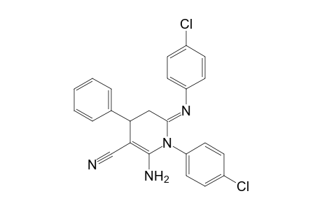2-Amino-3-cyano-1-(4-chlorophenyl)-6-(4-chlorophenylimino)-4-phenyl-1,4,5,6-tetrahydropyridine