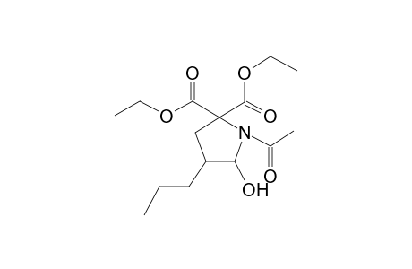 Diethyl 1-acetyl-5-hydroxy-4-propyl-2,2-pyrrolidinedicarboxylate