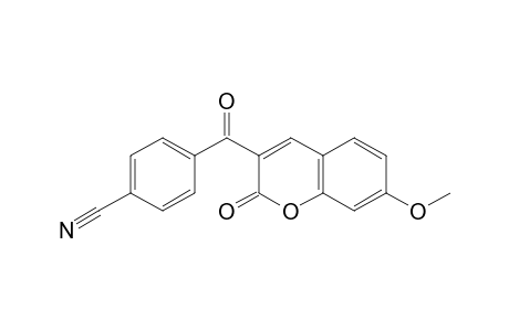 4-(2-keto-7-methoxy-chromene-3-carbonyl)benzonitrile