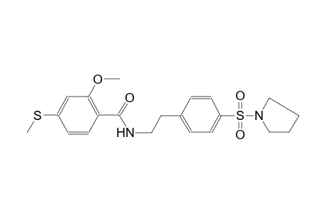 2-Methoxy-4-(methylsulfanyl)-N-{2-[4-(1-pyrrolidinylsulfonyl)phenyl]ethyl}benzamide