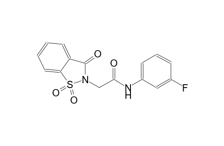 2-(1,1-dioxido-3-oxo-1,2-benzisothiazol-2(3H)-yl)-N-(3-fluorophenyl)acetamide