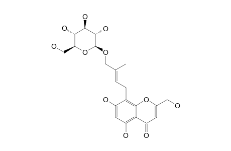 2-C-HYDROXY-7,8-SECOERANTHIN-BETA-D-GLUCOPYRANOSIDE