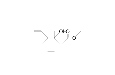 1,2-Dimethyl-2-hydroxy-3-vinyl-cyclohexyl-carboxylic acid, ethyl ester