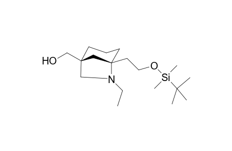 1-(Hydroxymethyl)-5-[(tert-butyldimethylsiloxy)ethyl]-6-ethyl-6-azabicyclo[3.2.1]octane