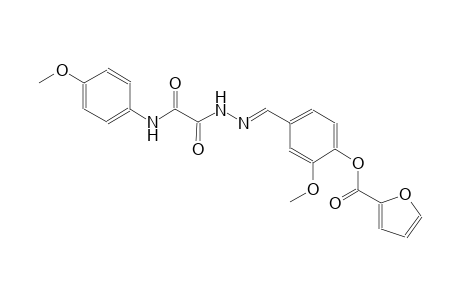 2-methoxy-4-((E)-{[(4-methoxyanilino)(oxo)acetyl]hydrazono}methyl)phenyl 2-furoate