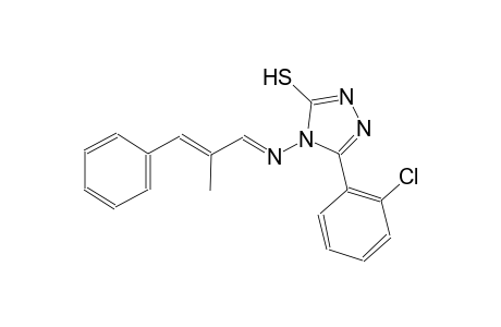 5-(2-chlorophenyl)-4-{[(E,2E)-2-methyl-3-phenyl-2-propenylidene]amino}-4H-1,2,4-triazol-3-yl hydrosulfide