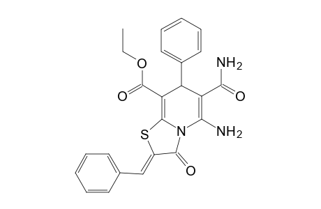 5-Amino-2-benzylidene-6-carbamoyl-3-oxo-7-phenyl-2,3-dihydro-7H-thiazolo[3,2-a]pyridine-8-carboxylic acid ethyl ester