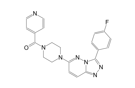 [1,2,4]triazolo[4,3-b]pyridazine, 3-(4-fluorophenyl)-6-[4-(4-pyridinylcarbonyl)-1-piperazinyl]-