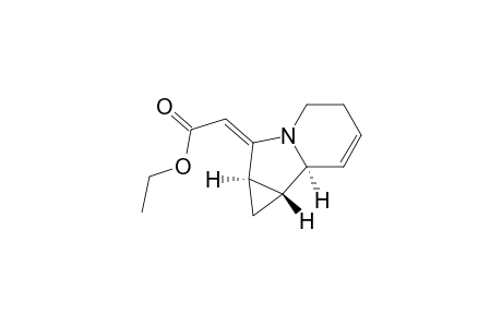 (1aR*,7aS*,7bR*)-(+-)-2-(Carbethoxymethylene)-1,1a,4,5,7a,7b-hexahydro-2H-cycloprop[a]indolizine