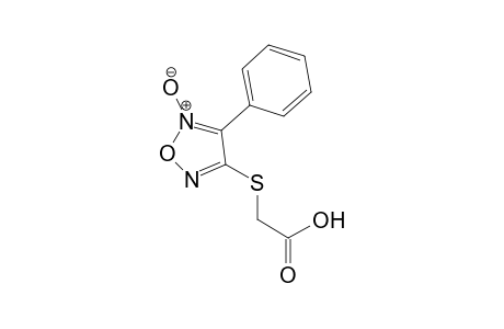 2-[(5-oxidanidyl-4-phenyl-1,2,5-oxadiazol-5-ium-3-yl)sulfanyl]ethanoic acid