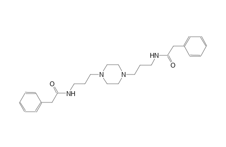 2-phenyl-N-[3-(4-{3-[(phenylacetyl)amino]propyl}-1-piperazinyl)propyl]acetamide