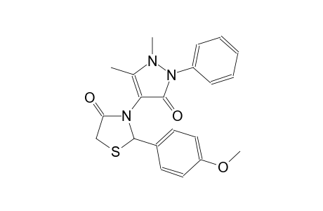 4-thiazolidinone, 3-(2,3-dihydro-1,5-dimethyl-3-oxo-2-phenyl-1H-pyrazol-4-yl)-2-(4-methoxyphenyl)-