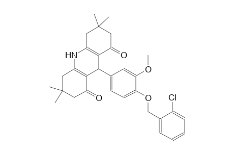 9-{4-[(2-chlorobenzyl)oxy]-3-methoxyphenyl}-3,3,6,6-tetramethyl-3,4,6,7,9,10-hexahydro-1,8(2H,5H)-acridinedione