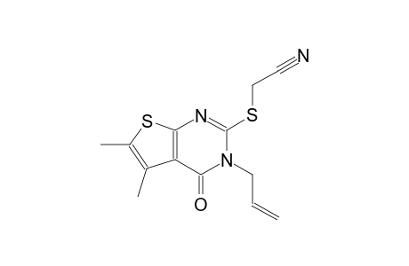 [(3-allyl-5,6-dimethyl-4-oxo-3,4-dihydrothieno[2,3-d]pyrimidin-2-yl)sulfanyl]acetonitrile